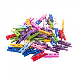 MINIBROCHES DE MADERA COLOR x 36u